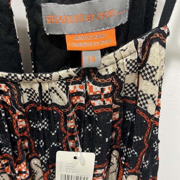 NWT Anthropologie Bhanuni by Jyoti Bohemian Sleeveless Tiered Maxi Dress Sz 14 - Picture 4 of 10
